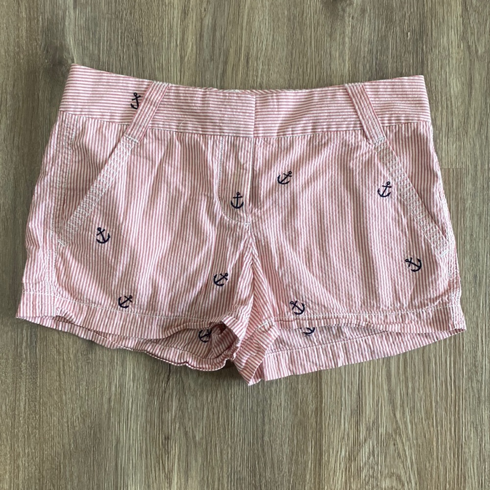 Pink and White J. Crew Shorts